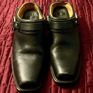 Frye Black Leather Ankle Booties